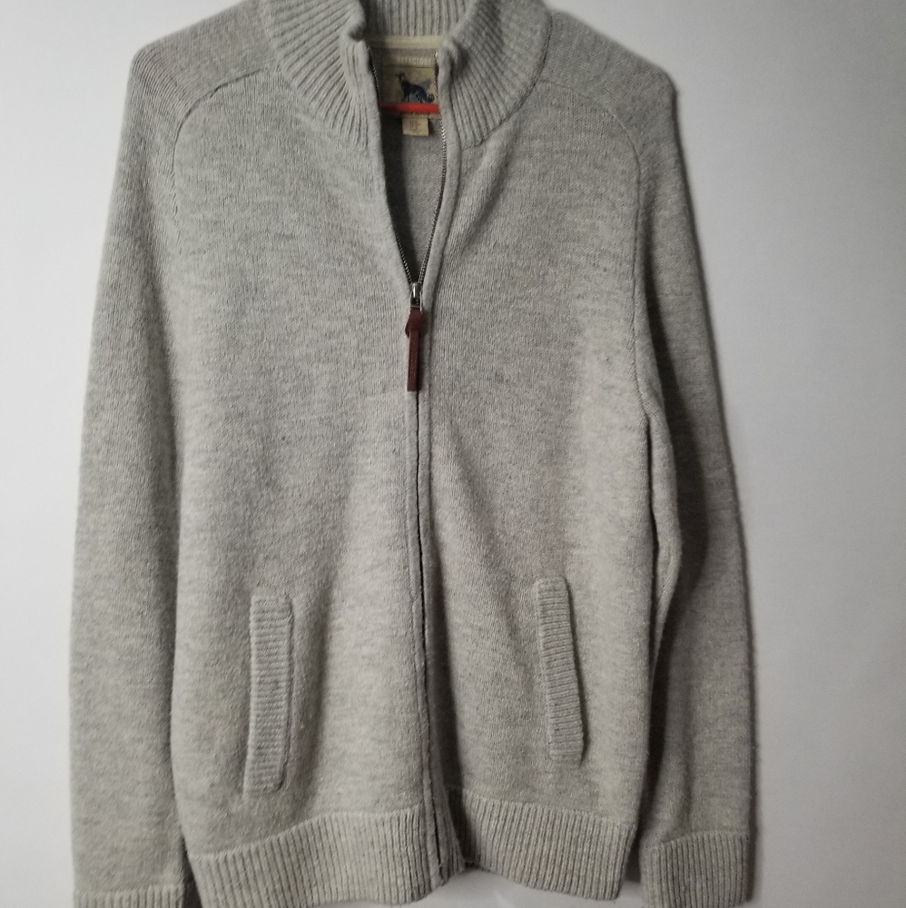 Refectory Lambswool Zip Sweater Size M